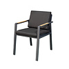 Higold NOFI diningchair -charcoal/black-teak inclusing cushions