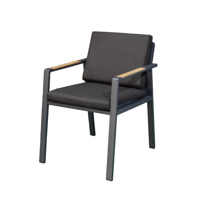 Higold Higold NOFI diningchair -charcoal/zwart-teak +kussens