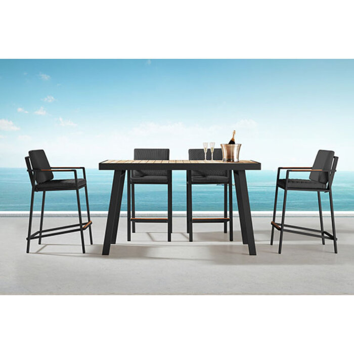 Higold Higold 7-delig NOFI BARset CHARCOAL - TEAK +kussens