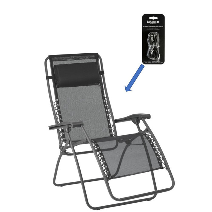 Lafuma Lacet Elastieken set voor relaxstoelen RSX en RSXA - ZWART