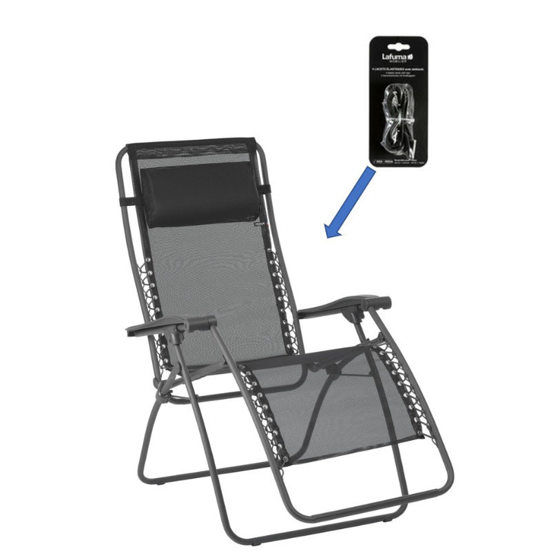 Lafuma Lacet Elastieken set voor relaxstoelen RSX en RSXA - ZWART