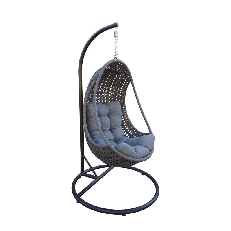 outdoor hanging egg shaped chair