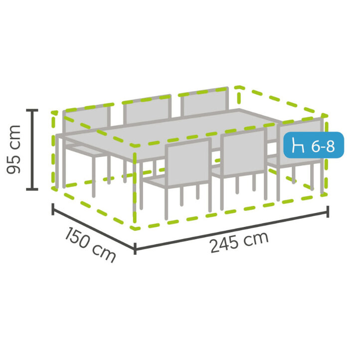 Outdoor covers Outdoor Covers Garden set cover 245x150x95 cm