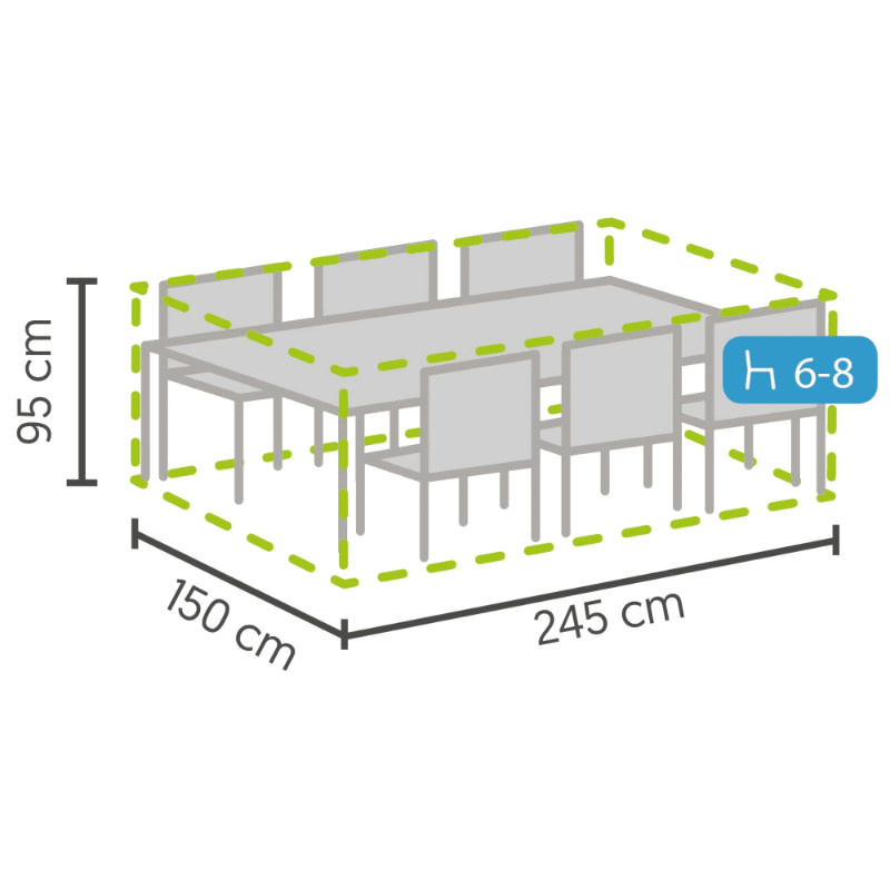 Outdoor Covers Garden set cover 245x150x95 cm