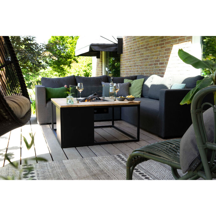 Cosi Cosiloft 100 black frame with teak top