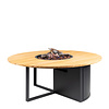 Cosiloft 120 round black frame / teak top