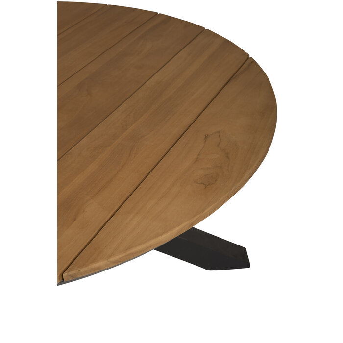 Hamilton Bay Outdoor Tierra Outdoor  7-delig tuinset Liv antraciet - Omnigo 150cm teak