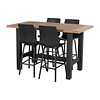 Hartman 5-piece BARSET Sophie WAVE and Yasmani bartable 180 CARBON BLACK-NATURAL TEAK