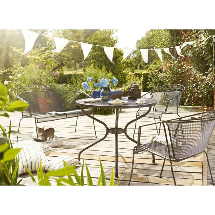 Engarden Kettler Toledo stacking armchair expanded metal