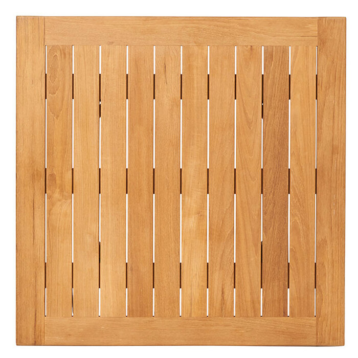 Traditional Teak Traditional Teak  tafel LUNA 90*90cm teak+alu wit pootstel