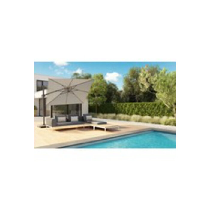 Platinum Platinum Challenger T2 zweefparasol SET - 300x300 - met 90KG VOET OP WIELEN en AFDEKHOES -