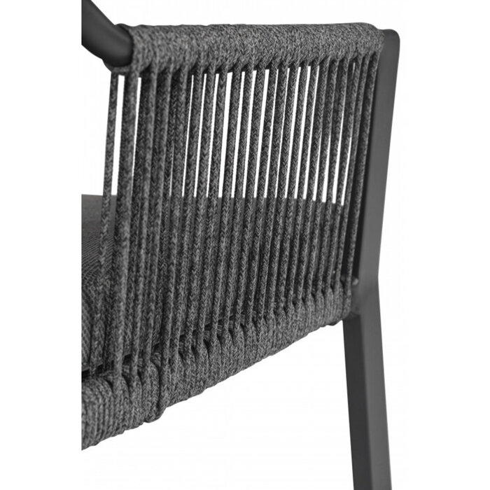 Hamilton Bay Outdoor Tierra Outdoor  7-delig tuinset Liv antraciet - Omnigo 150cm teak