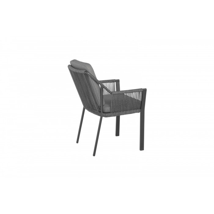Hamilton Bay Outdoor Tierra Outdoor  7-delig tuinset Liv antraciet - Omnigo 150cm teak