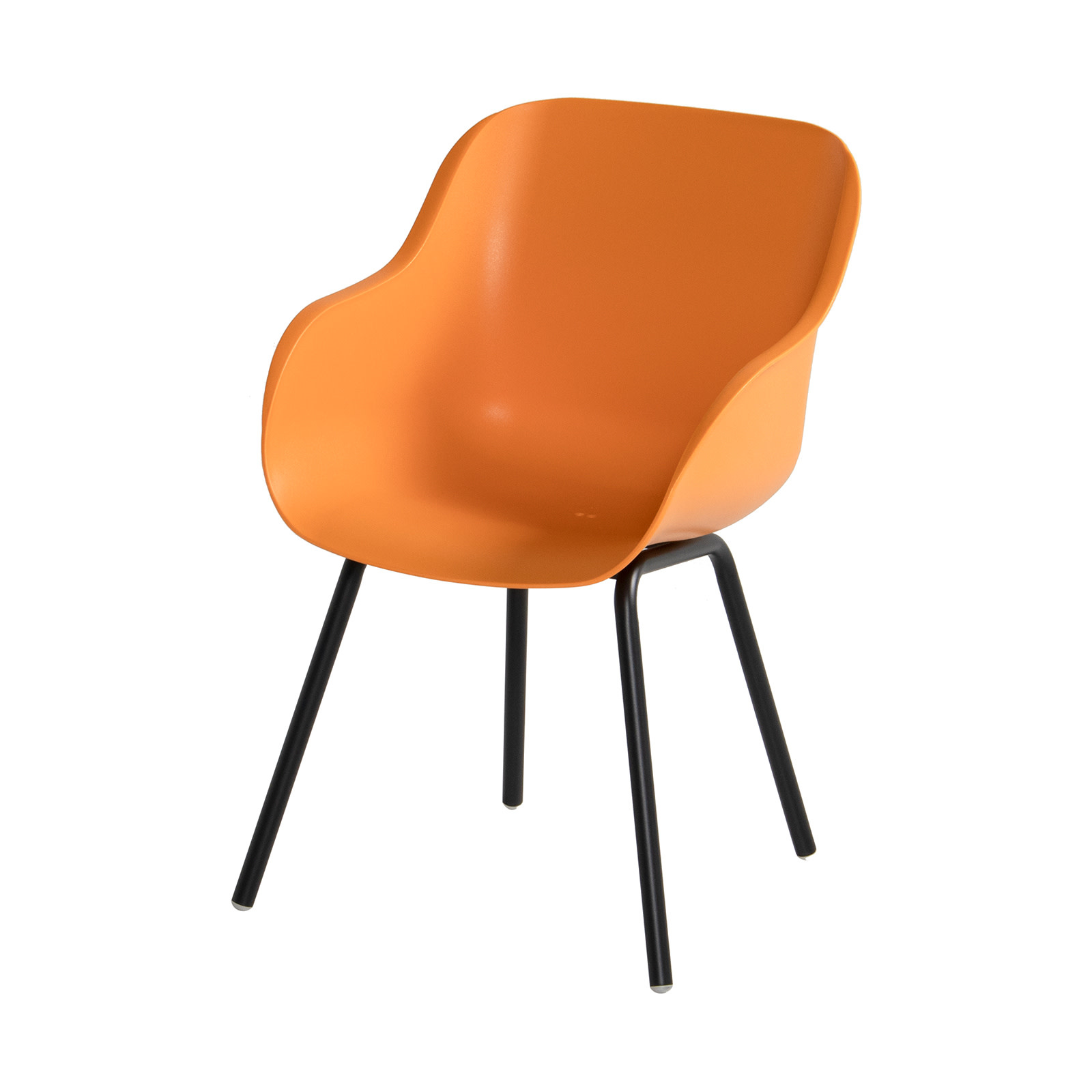 Hartman Hartman set 5-delig Sophie elegance chair NEW ORANGE met tafel sophie studio HPL 128cm  black