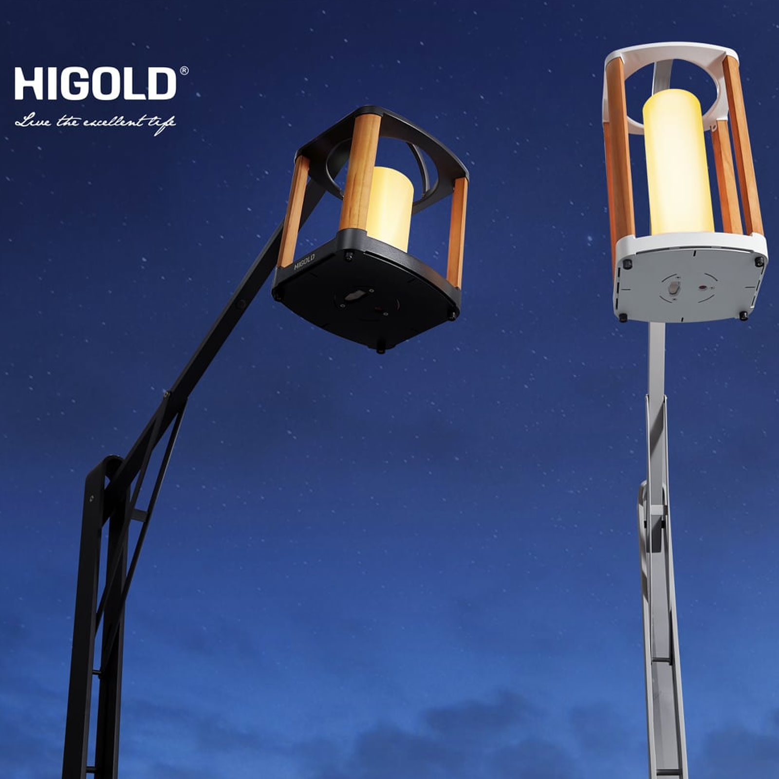 Higold Higold Aurora outdoor led light solar small charcoal frame