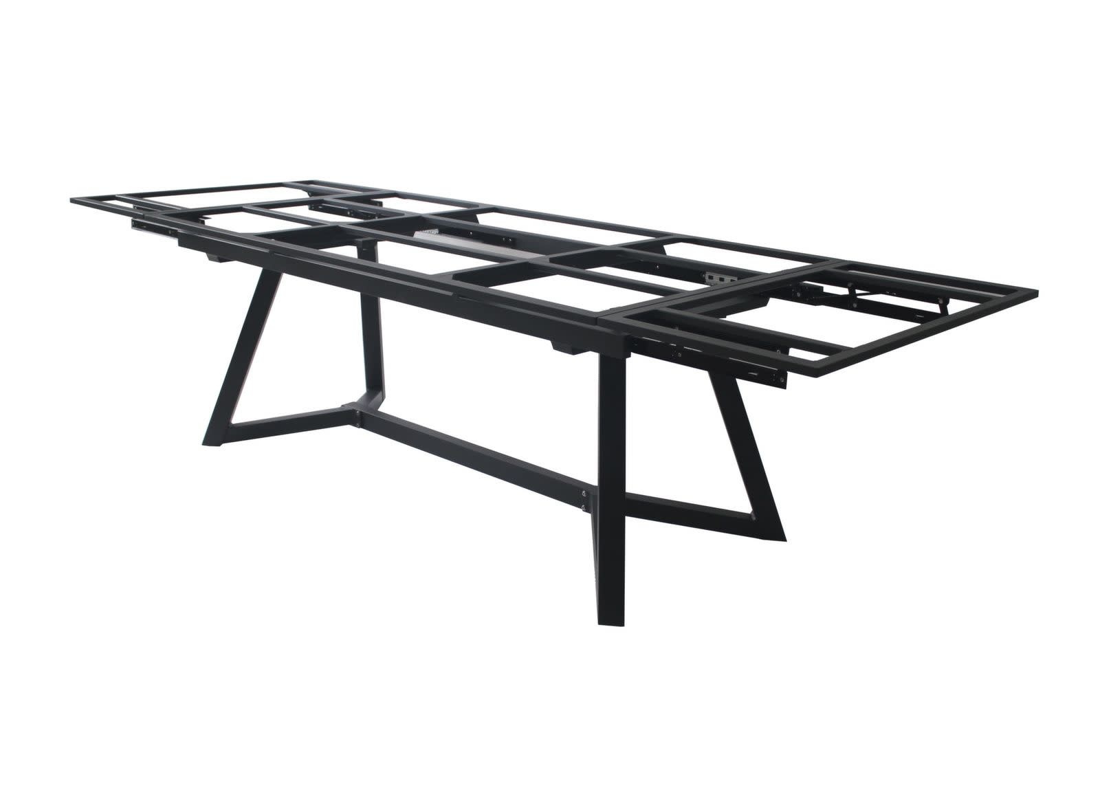 Proloisirs AGIRA Extension table 180/240x100 dark gray frame + dekton trilium slatss