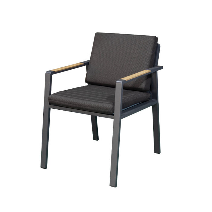 Higold Higold 9-delig NOFI DINNIG SET CHARCOAL - TEAK +cushions