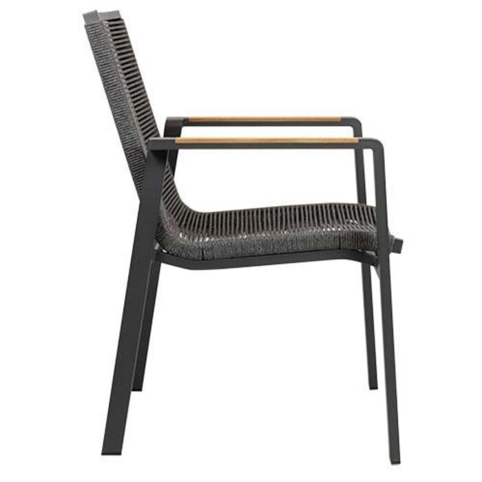 Higold Higold NOFI 3.0 diningchair -charcoal/black-teak ROPE