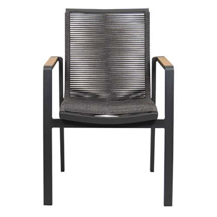 Higold Higold NOFI 3.0 diningchair -charcoal/black-teak ROPE