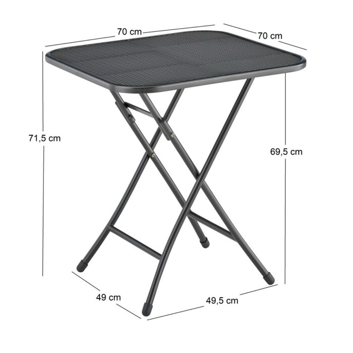 Engarden Kettler Folding table 70x70cm expanded metal