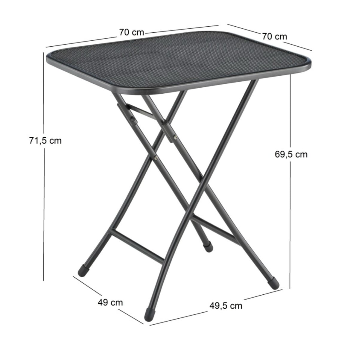 Kettler Folding table 70x70cm expanded metal