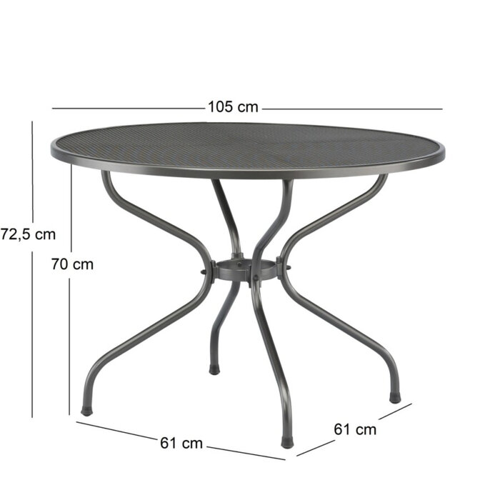 Kettler Kettler Table round 105cm expanded metal