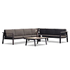 Higold NOFI 5-delig CORNER loungeset grijs-zwart