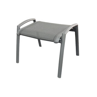 Oceo Primero Footstool antraciet 4*4 silver-black textileen