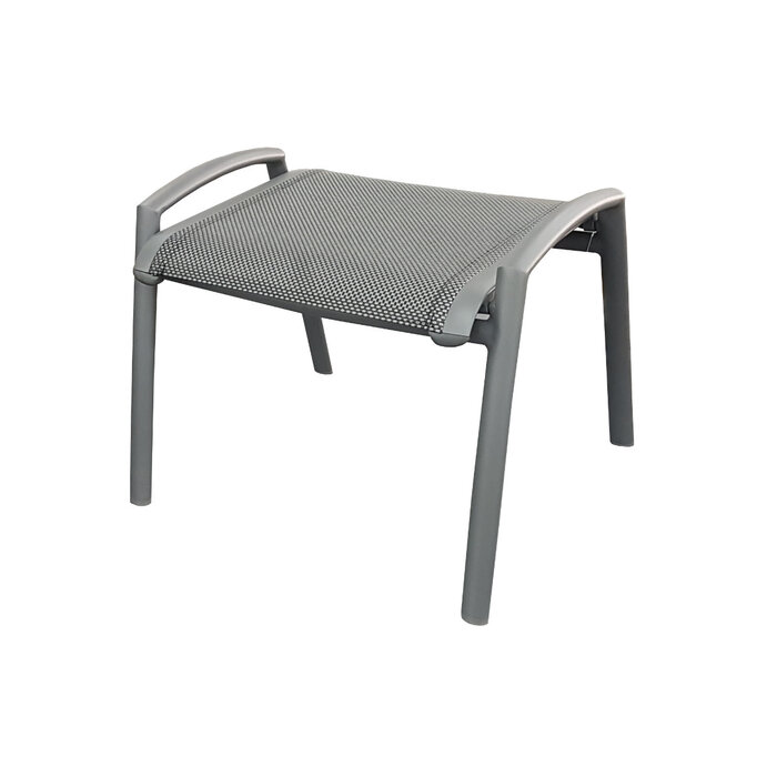 OCEO Oceo Primero Footstool antraciet 4*4 silver-black textileen