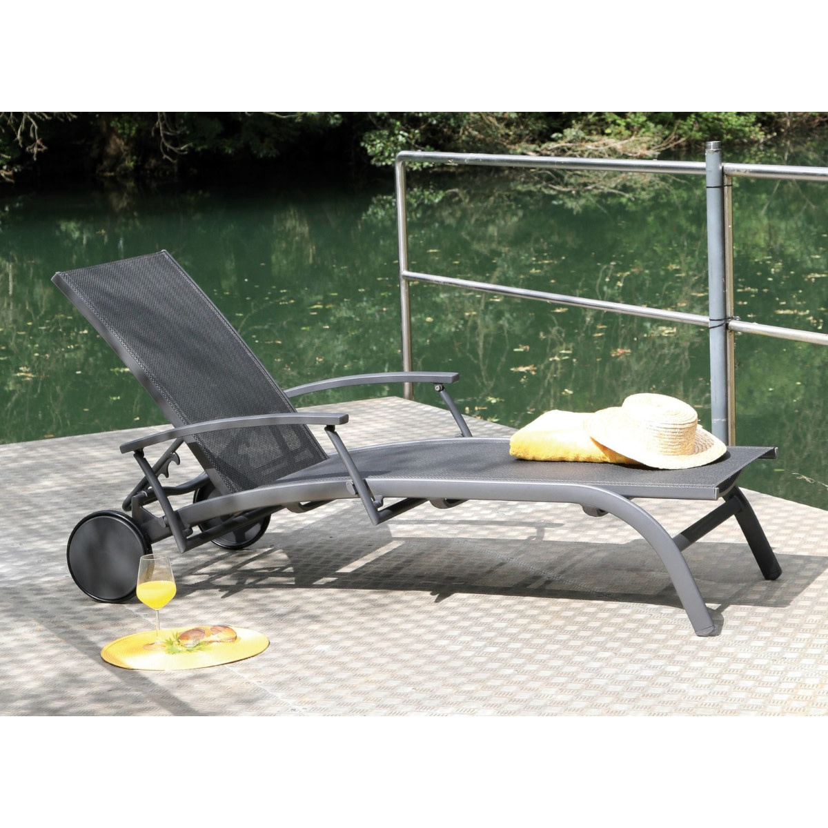 Oceo Elegance lounger antraciet, textileen graphite BBM