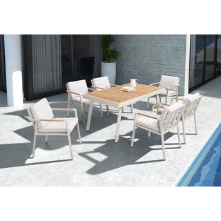 Higold Higold 7-delig NOFI diningset TAUPE +kussens