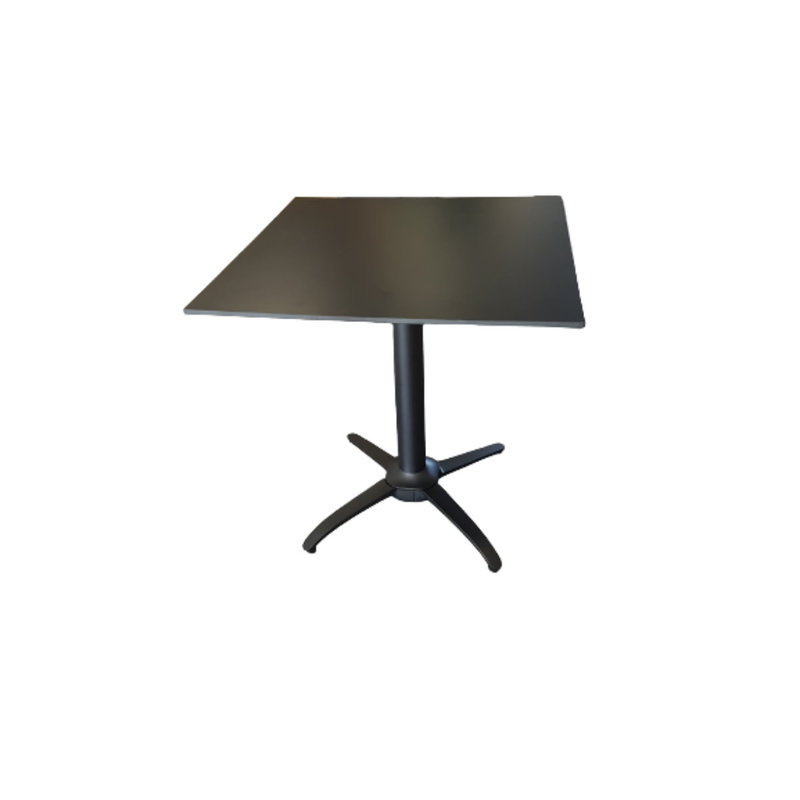proloisirs Bistro Klaptafel Flip up 70x70 Black, HPL top