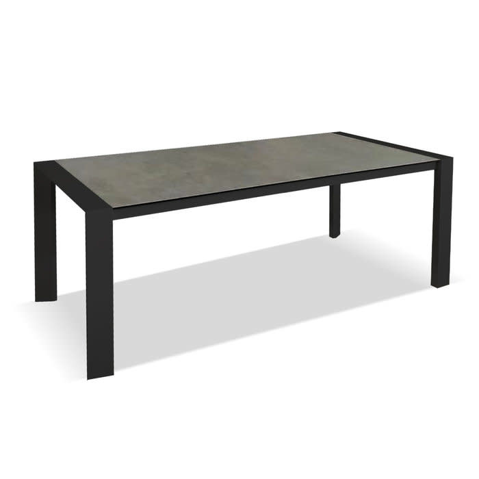 Hamilton Bay Outdoor Hamilton Bay OUTDOOR  5-piece dining set with 4 aurora alu. +Teak arms and SAMOS 200*100cm Ceramic stone