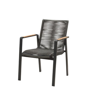 Higold Higold NOFI 3.0 diningchair -charcoal/zwart-teak ROPE