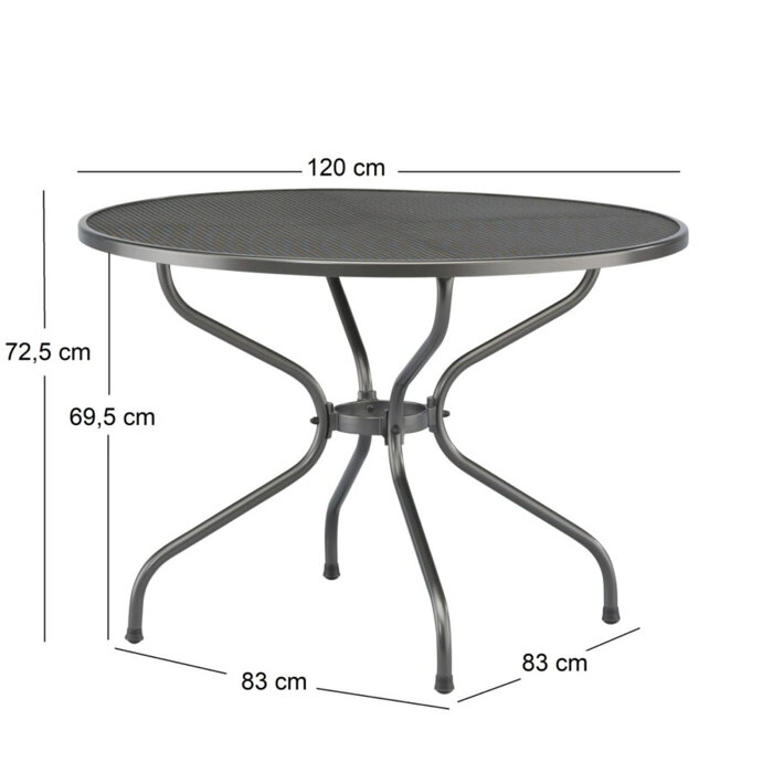 Engarden Siena Garden - Tafel rond 120cm strekmetaal