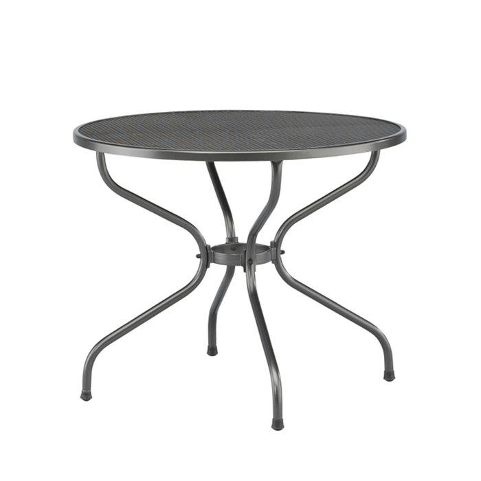 Siena Garden - 5-delig TOLEDO set met stapelfauteuil en tafel 90cm ROND strekmetaal