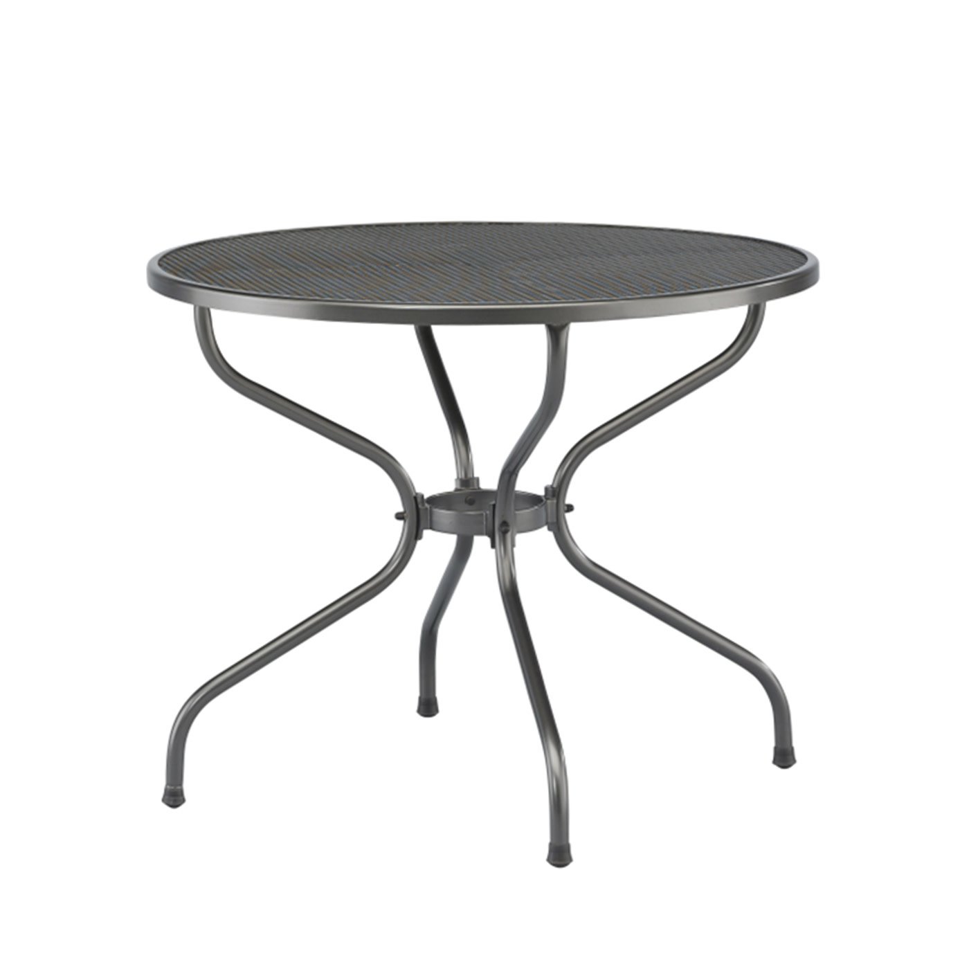 Engarden Siena Garden - 5-delig TOLEDO set met stapelfauteuil en tafel 90cm ROND strekmetaal
