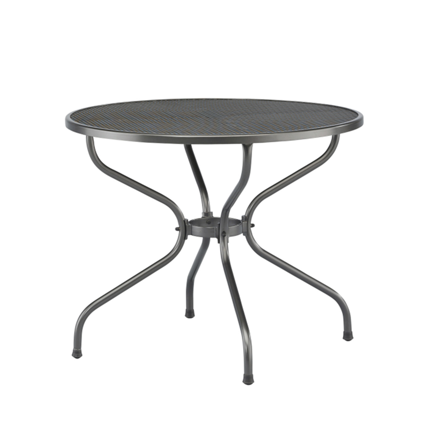 Siena Garden - 5-delig TOLEDO set met stapelfauteuil en tafel 90cm ROND strekmetaal