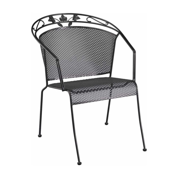 Siena Garden - 5-delig TOLEDO set met stapelfauteuil en tafel 90cm ROND strekmetaal