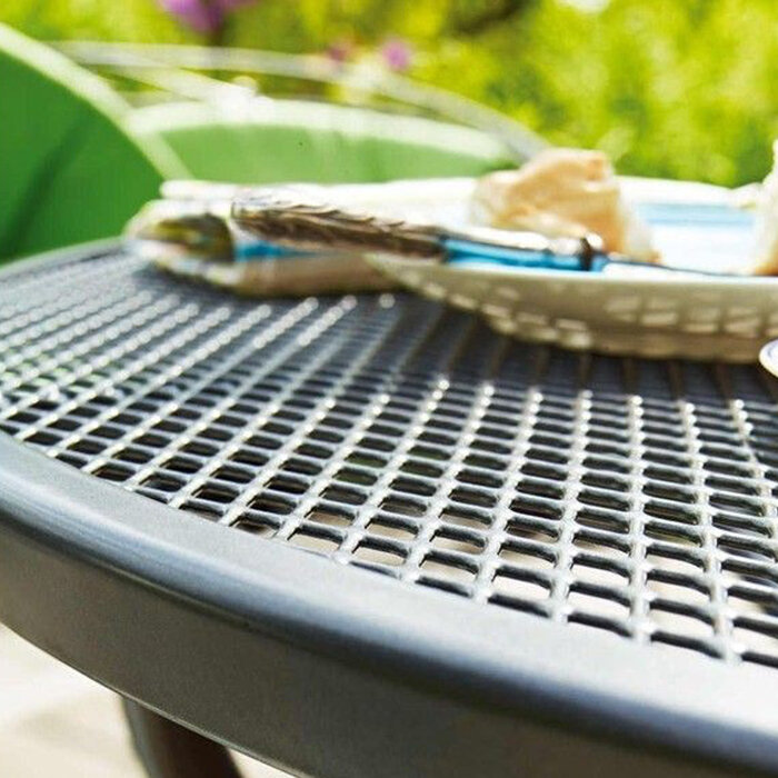 Siena Garden - 5-delig TOLEDO set met stapelfauteuil en tafel 105cm strekmetaal