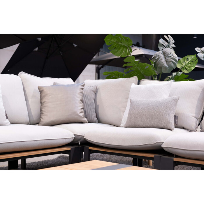 KMCT Collection KMCT Luxury Basics Outdoor sierkussen Rib Antraciet 45*45cm 107049