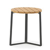 Hamilton Bay Circle round Side table with teak charcoal