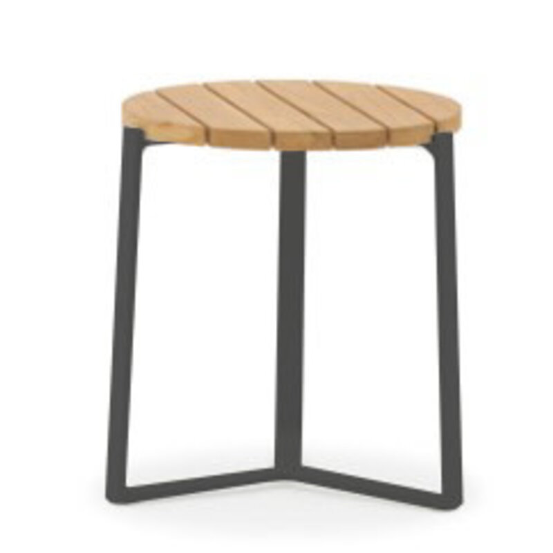 Hamilton Bay Outdoor Hamilton Bay Circle round Side table with teak charcoal