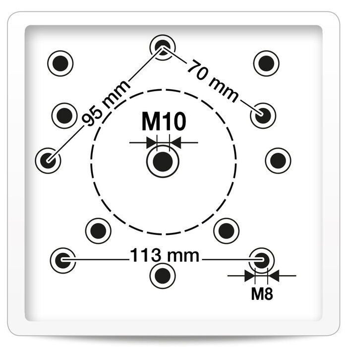 Platinum Platinum Parasolvoet adapter plate for free arm parasols art.6910