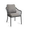 Tierra Outdoor Dessert Dining Chair Charcoal TO-6638