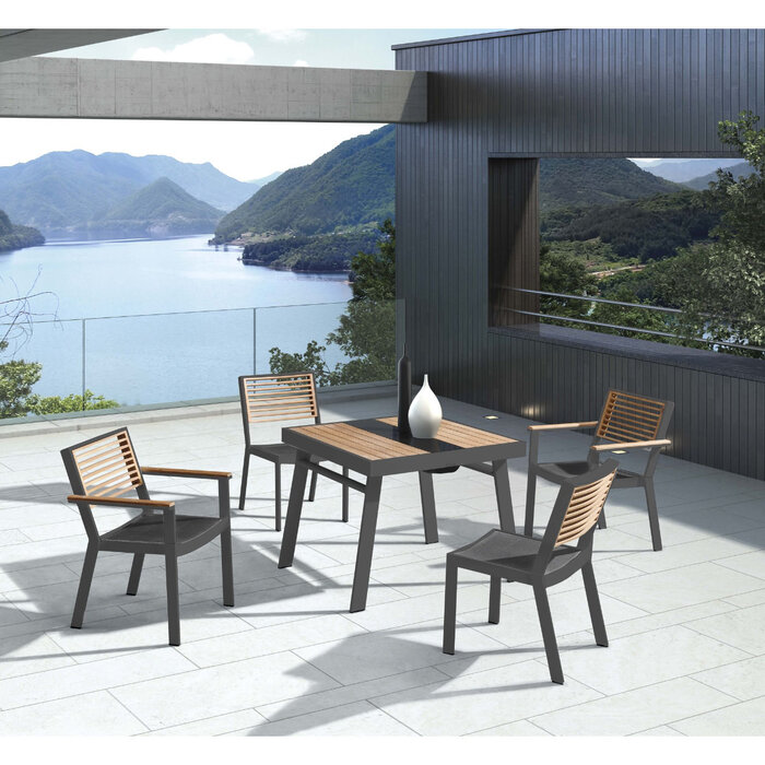 Higold Higold NOFI  / YORK dining table square 90*90cm CHARCOAL - TEAK