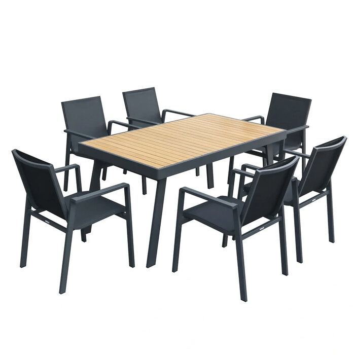 Higold Higold NOFI  / YORK dining table 160*90cm CHARCOAL - TEAK