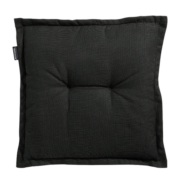 Madison Seat cushion universal 50x50cm RIB BLACK seatF115