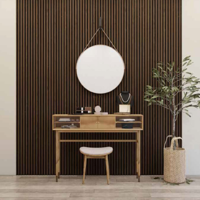 Hamilton Bay Outdoor Hamilton Bay Akoestisch wandpaneel - EBONY - 1 zijde fineer  - 2700x600mm