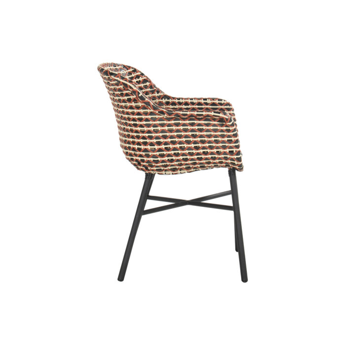 Hartman Hartman Delphine Dining Chair Coral Rood - Zwart pootstel